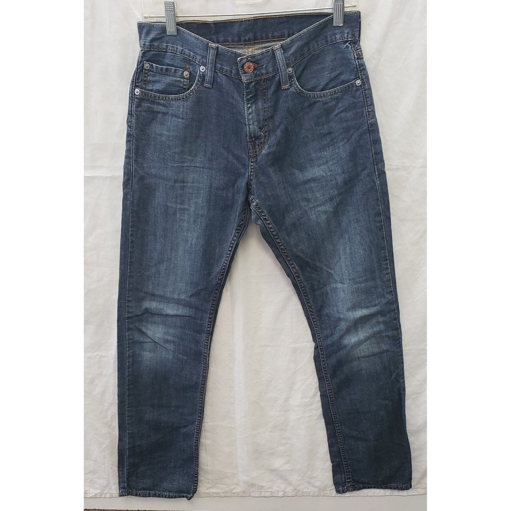 Levi Strauss 514 ~ Straight Fit Medium Dark Denim Blue Jeans ~ Sz W28 / L32